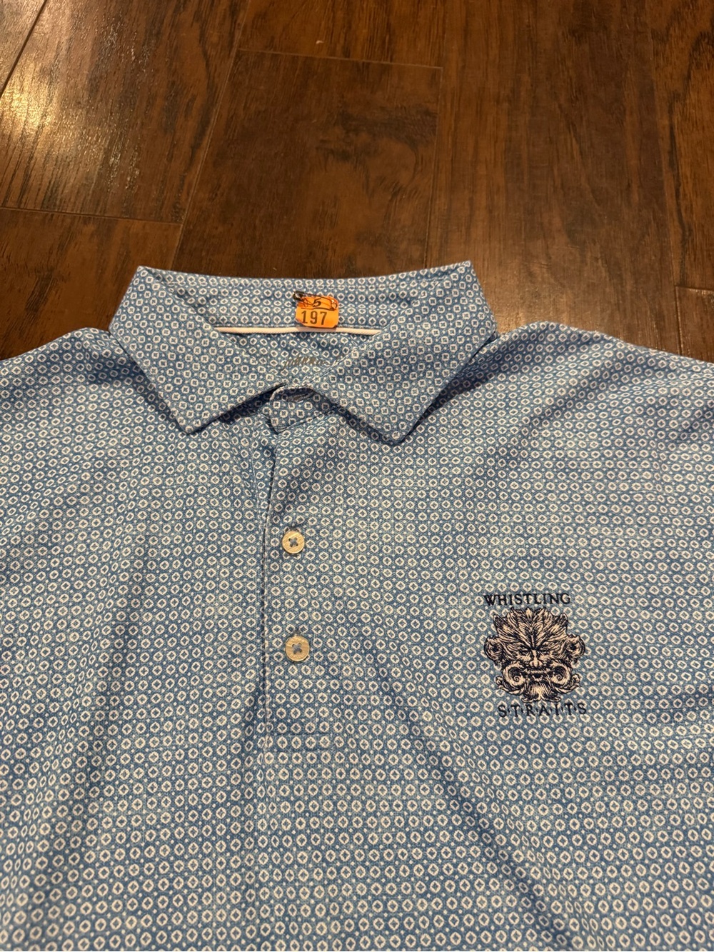 Johnnie o Whistling Straits Golf Polo Shirt Men's XL Blue Logo